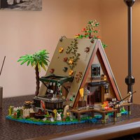 1486PCS / 1108PCS Forest House building blocks with LED light Tree Cabin Display Bricks Set Kit for Nature Lovers Adults Kids
