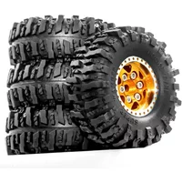 RS Red Spider 1/24 Crawler Tire for SCX24 FCX24 FMS R245 Model 7mm Hex Lightweight Design 4PCS (Tires Only/Wheel Sets Available)