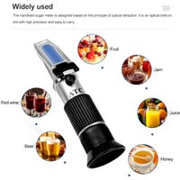 ATC Handheld Refractometer 0-40% Brix 0-25% Alcohol Wine Refractometer Sugar Brix Meter Wort Specific Gravity Wine Tester