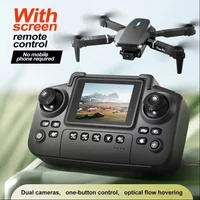 Dron 2025 E88 HD z podwójną kamerą, sterowanie ekranem, nie wymaga telefonu, start/lot z jednego przycisku, aplikacja Wi-Fi, ładowanie USB, odporny na upadki.