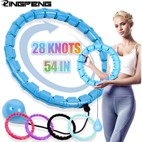 28-Section Weighted Hula Hoop Detachable for Women Body Toning Adjustable Full Body Workout Home Fitness Equipment