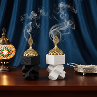 Vintage Cross-Knot Incense Burner Artistic Decorative Middle Eastern Incense Holder Resin Sandalwood Incense Burner