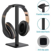 Headphones Stand Universal Aluminuim Alloy Headset Holder Supporting Flexible Headrest Desktop Gaming Earphones Hanger Bracket