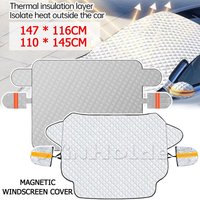 Universal Car Front Windshield Cover Auto Sunshade Snow Ice UV Dust Protection Cover Winter Summer Windshield Shield 147cmx116cm / 110cmx145cm