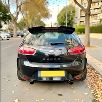 For Seat Leon MK2 Rear Roof Spoiler 2008 - 2012 By High Quality ABS Car Rear Trunk Wing Glossy Black Body Kit