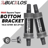 BUCKLOS Bicycle Square Taper Bottom Bracket 110.5 113 116 118 120 122.5 124.5 127mm BSA 68 Threaded BB Mountain Bike Parts BB68