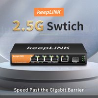 5-Port Multi-Gigabit 2.5Gbps Unmanaged Plug and Play Network Ethernet 2.5G Switch