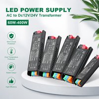 Lighting Transformer Slim AC 100-265V to DC 12V 24V 60W 100W 200W 300W 400W Power Adapter Adjustable Brightness for LED Lights