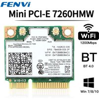 Dual Band for Intel 7260 7260HMW 7260AC MINI PCI-E WiFi Card 2.4G/5Ghz 802.11ac Wi-Fi Bluetooth 4.0 Wlan Adapter Win 7/8/10