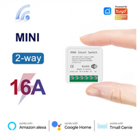Mini 16A WiFi Switch Smart Life App 2Way Control Smart Home Automation Module Interruptor Work for Alexa Google Home