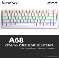 Portable Wired Mini Mechanical Keyboard Full Hot-Swap Keyboard RGB Backlit Side-Printed Keycaps Full N-Key Rollover