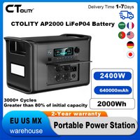 CTOLITY AP2000 2600W 640000mAh Portable Solar Charging Station Mobile Power Source Travel Emergency Energy Storage Fishing RV