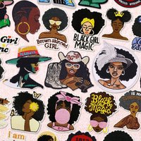 Black Girl Embroidery Patch Iron On Patches For Clothing Black Girl Magic Patches On Clothes DIY Sewing Ironing Patch Applique
