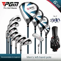 PGM G300 Men Left Hand Clubs Set Titanium Alloy Carbon Iron Wood Driver Swing Putting Cutter Sand 12pcs with Golf Bag MTG025