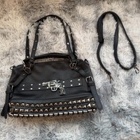 Vintage Subculture Punk Rivets Women's Bag Original Designed Crossbody Bags Underarm Square Bag