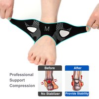 1PCS Ankle Brace for Men & Women- Compression Support for Sprained Ankles & Plantar Fasciitis, Elastic Neoprene Slim Sleeve