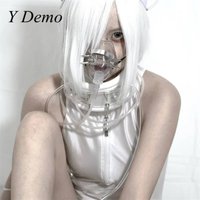 Y Demo Techwear Adjustable Plastic Neck Support Rivets PVC Choker Necklace Handmade Pu Edge Movable Harajuku Accessory