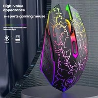Sunny M8 Charging Mute Bluetooth Dual-Mode Wireless Mouse T-PC Charging Colorful Crack Luminous Game Mouse