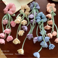 Suzuran Flower Hair Ring Girl Headdress Premium Feeling Tassel Flutter Hair Accessories Tie Ponytail Headband Hair Rope