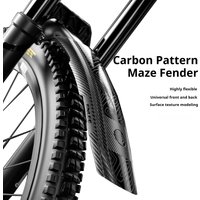 AliExpress enlee ENLEE Mountain Bike Mudguards Extended And Widened Rain Guards Carbon Fiber Texture Universal For Front And Rear