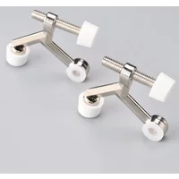 2PCS Hinge Pin Door Stop Adjustable Heavy Duty Hidden K-Type Thick Door Stop with Rubber Buffer Damper Door Hardware