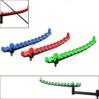 YOTO Multi-Slot ABS Rod Holder for Feeder & Sea Fishing - Secure Locking Design (Red/Blue/Green)