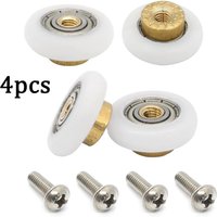 4pcs Shower Door Rollers Pulley Bathroom Sliding Glass Door Wheels Sliding Door Wheels Rollers Bathroom Accessories 20mm-27mm
