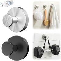 Heavy Duty Suction Cup Hooks No Drilling Hooks with Vacuum Technology Reusable Multifunctional Hook for Shower Bathroom Kitchen