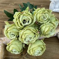 9 Heads Real Happy Flower Mini Photography Photo Gift Natural Silk Rose Flowers 10 Colors Simulated Rose Flowers