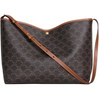 CELINE SOFT SHOPPER Triumph Canvas Shoulder Bag Women's Tawny 123912GXC-04LU