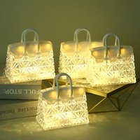 Portable LED Crystal Handbag Night Light, Romantic Wedding/Birthday/Christmas Decoration, Mini Lamp, Home Party Decor Gift