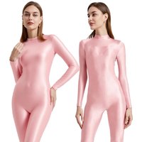 Adult Unisex Jumpsuit Sexy Glossy Tights One Piece Bodysuit Playsuit Overall Japanese Swimwear Cosplay Zentai Swimsuit