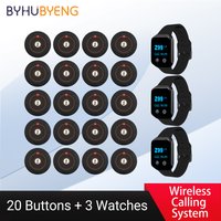 Wireless Waiter Calling System Waterproof Restaurant Watch Receiver + Call Button Pager Buzzer For Cafe Bar Clinic Plant image 4