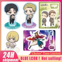 Attacking Giants Hug The Baby Ver. Levi Acrylic Stand Cute Armin White Suit Standing Plate Eren Figurine Acrylics Ornaments Toy