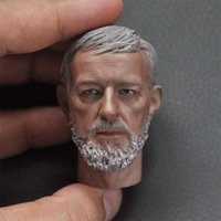 1/6 Obi- Wan Kenobi Head Sculpt Alec Guinness Head Carving For 12" Male Action Figure Body For Collection