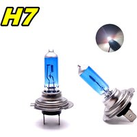 2pcs Halogen Bulbs H7 12V 55W Xenon White 5000K Super Bright Halogen Car Headlights Lamp Bulbs Auto Lighting Headlamps