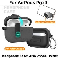 Earphone Cover For AirPods Pro 3 Case Full Body Shockproof Protective Mobile Phone Holder Style with Keychain For AirPods Pro 3