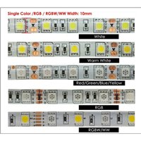 Bande LED 5050 DC 12V 24V RGB blanc chaud 5 mètres bande lumineuse Flexible étanche 60LED/ruban éclairé Luces lampe ruban TV rétro-éclairage