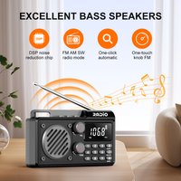 Tragbares Vollbandradio mit/1500 mAh Schnellladung, Schlaftimer, AM/FM/SW, stoßfest für Outdoor-Camping