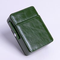 pocket leather cigarette case lighter bag box storage organizer smoking tools accessories waterproof cigar man birthday gift