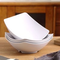 4pcs Salad Bowl Set Western Salad Dish Durable Plastic Bowls, Food Storage Containers for Family Gatherings and Everyday Use