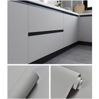 12M Roll Grey Wall Stickers Muebles Thick Oil Proof Waterproof PVC Kitchen Cabinets Armoire Door Self Adhesive Contact Paper