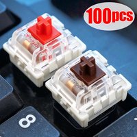 100PCS 3Pin Mechanical Gaming Keyboard Switches Blue Red Brown Linear Tactile Clicky Hot Swappable DIY Replacement Switch
