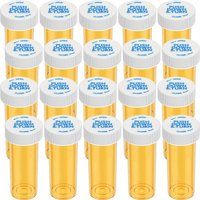 12/20 Pack Plastic Medicine Pill Bottles with Child Resistant Caps Medicine Containers Travel Pill Vials - 6/8 Dram