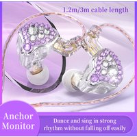 In-Ear Earphone Noise Cancelling Headphones with Microphone 3.5mm Wired Earbuds Diamond Headset for Gifts Gifts Brithday Q2Pro