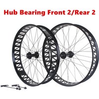 26x4.0/4.9 Inch Snowbike Disc Brake Wheel Fatbike Anodized Color Quick Release Set Bearing Hub Hollow Front 135mm Rear 190mm
