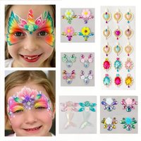 New 3D Rhinestones for Face Festival Makeup Crystals Stickers on the Face Body Gems Jewels Stickers Adhesive Glitters for Face