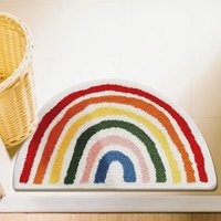 VIKAMA Modern Rainbow Carpet, a Warm And Stylish Home Decoration, a Household Entrance Mat, And a Bathroom Floor Mat