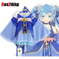 Costume de Cosplay de Snow Miku pour filles, robe de danse, Anime, Style japonais Kawaii, Lolita, pour écoliers