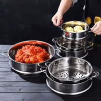 New 304 Stainless Steel Steamer Basket with Double Ear Generic Pot Steaming Grid Safe Material Multifunction Drain Basket